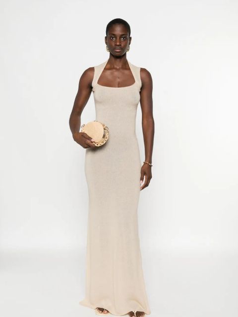 Aya Muse gathered maxi dress - Neutrals