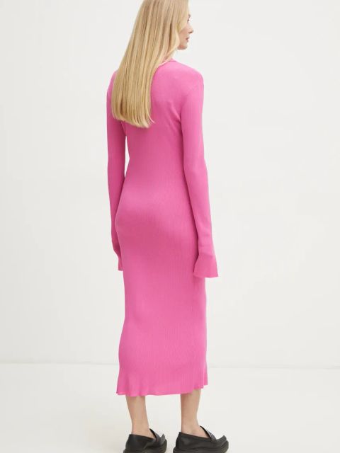 Patrizia Pepe sukienka kolor różowy midi dopasowana 8A1491 K078