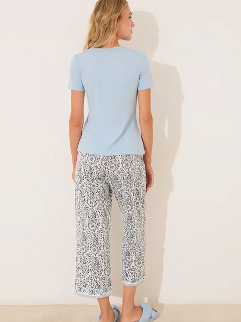 women'secret piżama damska kolor niebieski 3592394