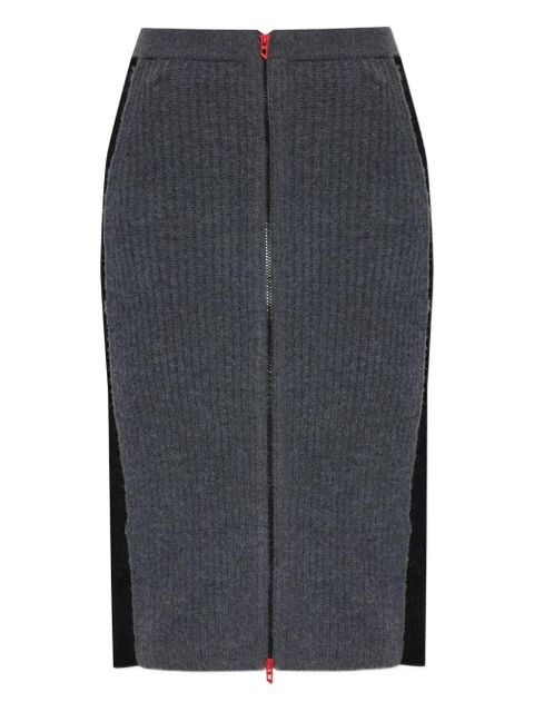 Diesel M-Lousi ribbed panelled midi skirt - Grey - zdjęcie produktu nr 1