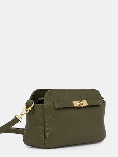 Answear.LAB torebka skórzana kolor zielony - zdjęcie produktu nr 2