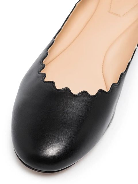 Chloé Lauren leather ballerina shoes - Black - zdjęcie produktu nr 2