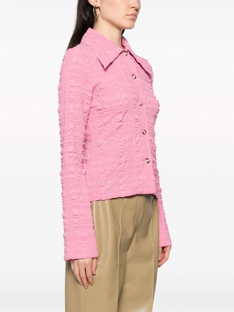 Nanushka Lotte seersucker shirt - Pink - zdjęcie produktu nr 2