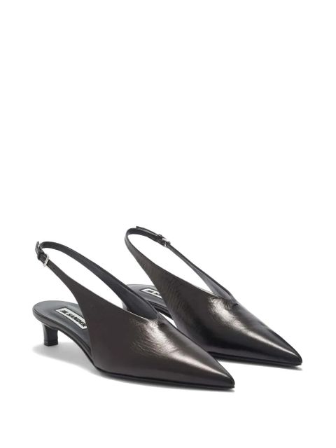 Jil Sander slingback leather pumps - Black - zdjęcie produktu nr 2