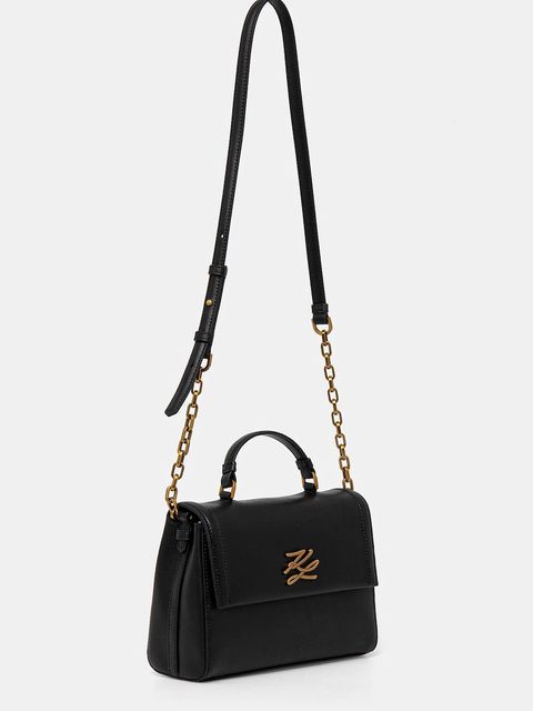 Karl Lagerfeld torebka skórzana kolor czarny A1W30170