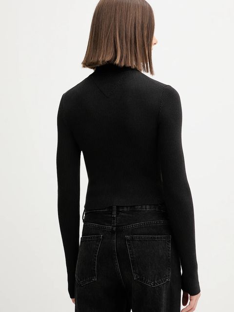 Tommy Jeans sweter damski kolor czarny lekki DW0DW21829 - zdjęcie produktu nr 2