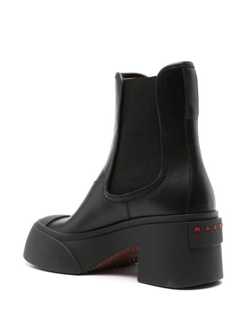 Marni 65mm logo-raised Chelsea boots - Black