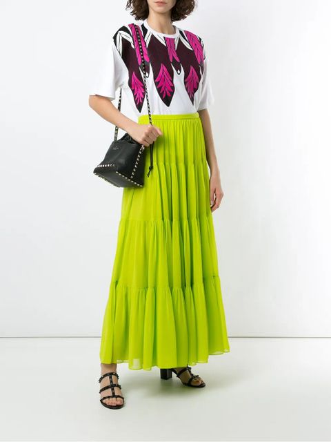 Valentino Garavani tiered maxi-skirt - Green