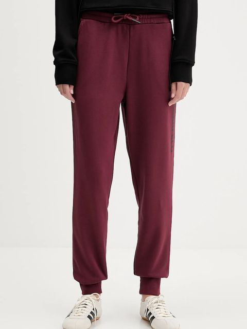 Karl Lagerfeld Jeans spodnie dresowe kolor bordowy z nadrukiem A1W10058 - zdjęcie produktu nr 1