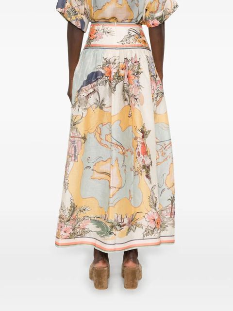 ZIMMERMANN Tallow midi skirt - Neutrals