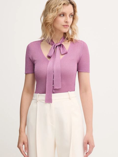 MAX&Co. sweter damski kolor fioletowy lekki 2526346011200 - zdjęcie produktu nr 1