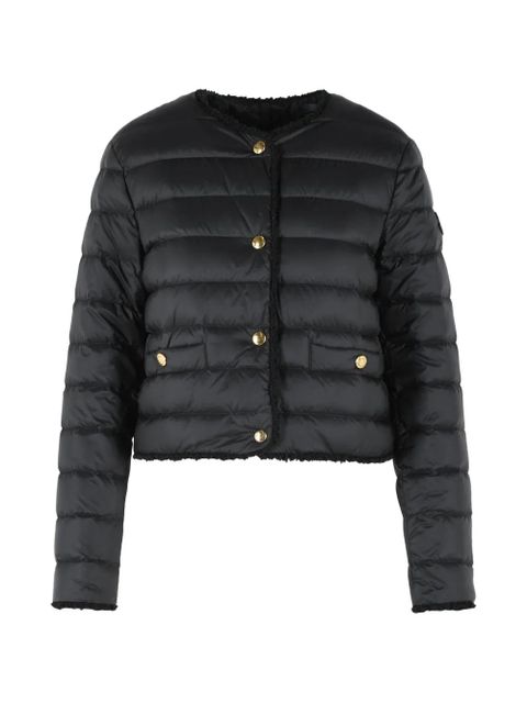 Moncler Fleurs bouclé-trim short down jacket - Black - zdjęcie produktu nr 1
