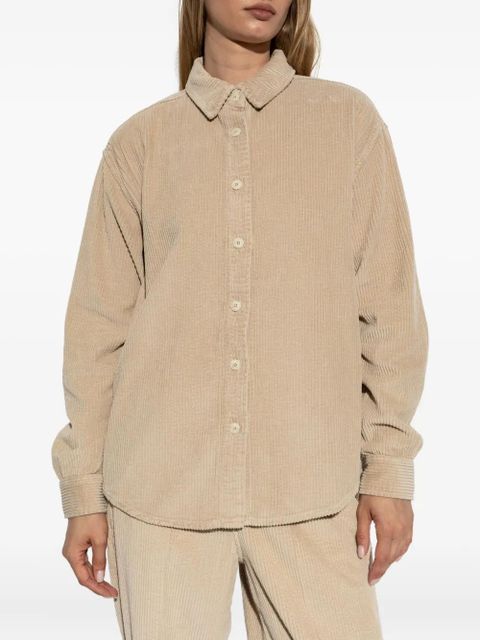 American Vintage Padow corduroy button-down shirt - Neutrals