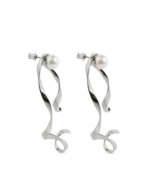 DRIES VAN NOTEN wave stud earrings - Silver