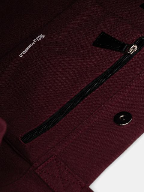 Karl Lagerfeld Jeans torba bawełniana kolor bordowy A1W50002