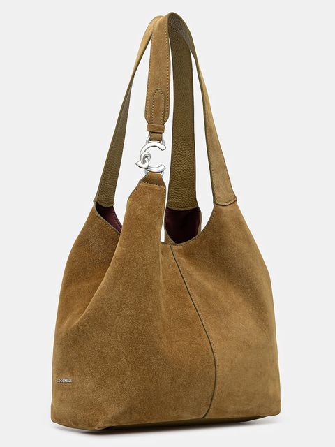 Coccinelle torebka zamszowa kolor zielony E1 THE 11 02 01 - zdjęcie produktu nr 2