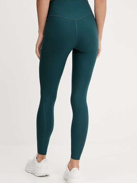 Puma legginsy treningowe kolor zielony gładkie 527452