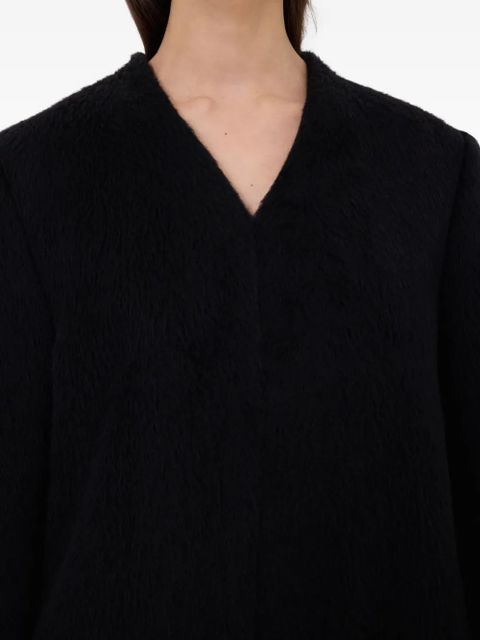 LouLou de Saison VOSS V-neck structured-shoulder coat - Black