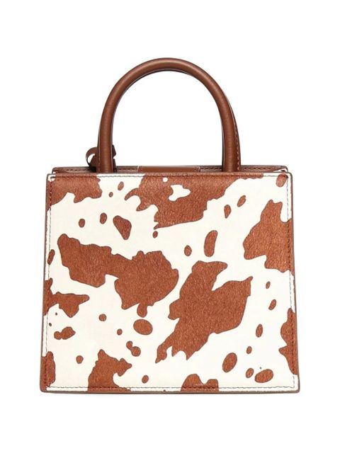 MC2 Saint Barth mini Shop cow-print leather tote bag - White - zdjęcie produktu nr 2