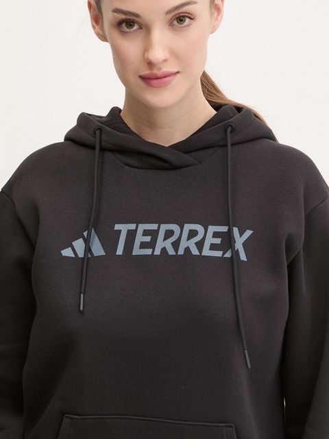 adidas TERREX bluza dresowa Multi kolor czarny z kapturem z nadrukiem IZ3301