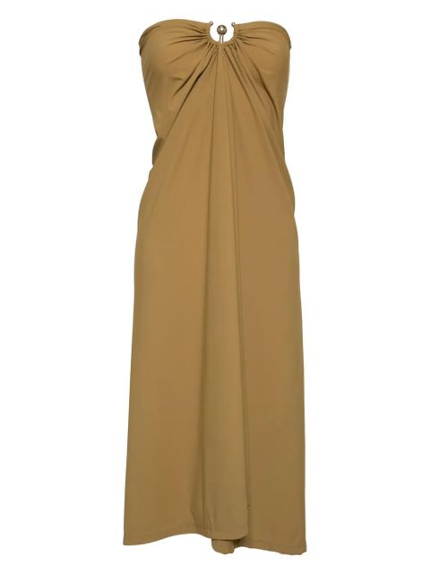 Christopher Esber Ruched Orbit Split dress - Brown - zdjęcie produktu nr 1