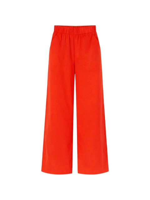 Simkhai elasticated palazzo pants - Red - zdjęcie produktu nr 1