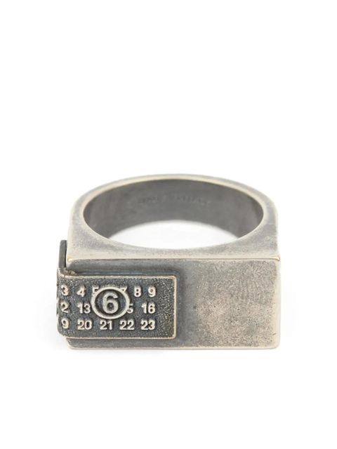 MM6 Maison Margiela numbers-motif ring - Silver - zdjęcie produktu nr 1