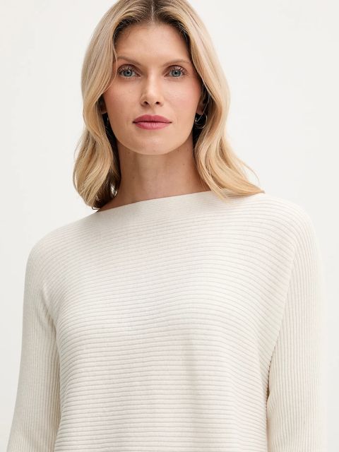 United Colors of Benetton sweter z dodatkiem wełny damski kolor beżowy 1Y6SD10CH