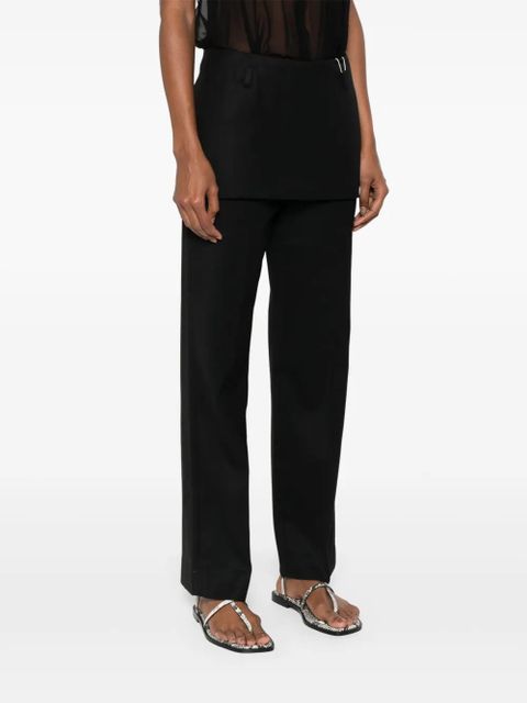 TOTEME layered skirt trousers - Black