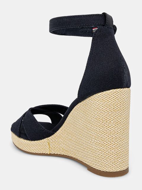Tommy Hilfiger sandały FLAG HIGH WEDGE ESPAD CRISSCROSS