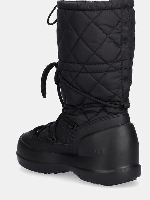Moon Boot śniegowce MB MEZZALUNA QUILTED HIGH BOOT WP kolor czarny 80D2500080 N001