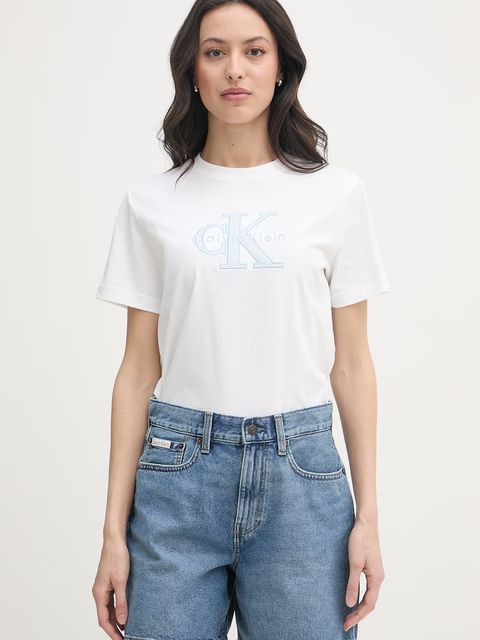 Calvin Klein Jeans t-shirt basic damski bawełniany - zdjęcie produktu nr 2