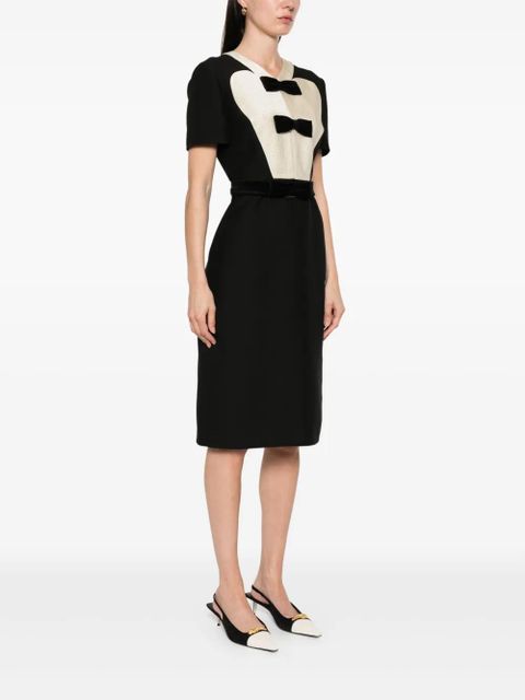 Valentino Garavani bow-detail midi dress - Black
