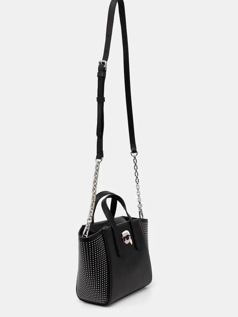 Karl Lagerfeld torebka skórzana kolor czarny 246W3030 - zdjęcie produktu nr 2