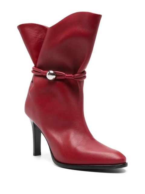 ISABEL MARANT 90mm Lolya leather boots - Red - zdjęcie produktu nr 2