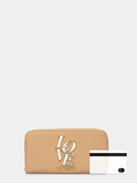 Love Moschino portfel damski kolor beżowy JC5664PP1 - zdjęcie produktu nr 2