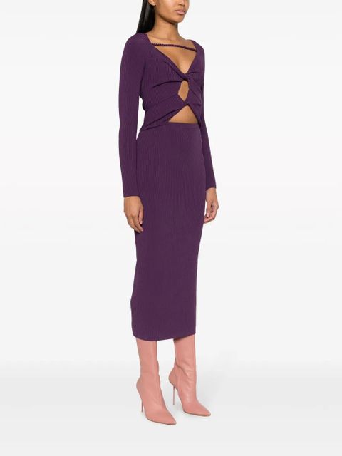 Altuzarra cut-out long-sleeve maxi dress - Purple