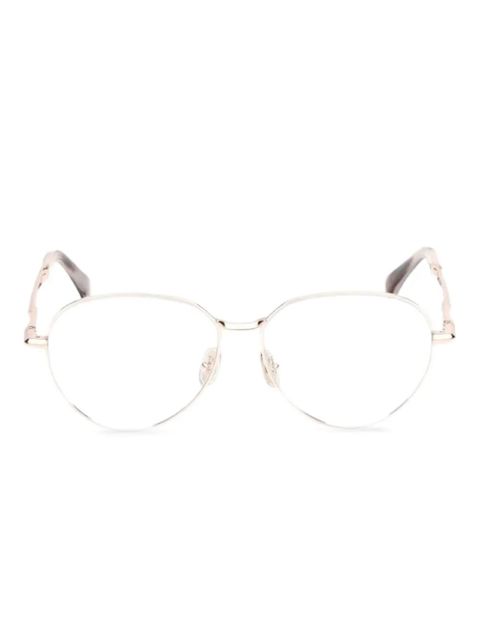 Max Mara Eyewear round-framed glasses - Gold - zdjęcie produktu nr 1