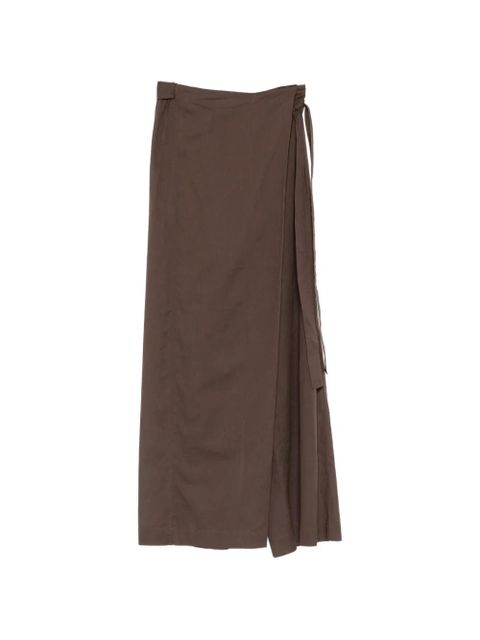 TWINSET wrap-front wide-leg trousers - Brown - zdjęcie produktu nr 1