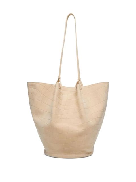 LouLou de Saison Rudy embossed-logo tote bag - Neutrals