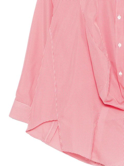Comme Des Garçons checked long-sleeve shirt - Red