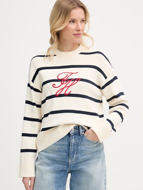 Tommy Hilfiger sweter damski bawełniany - zdjęcie produktu nr 1