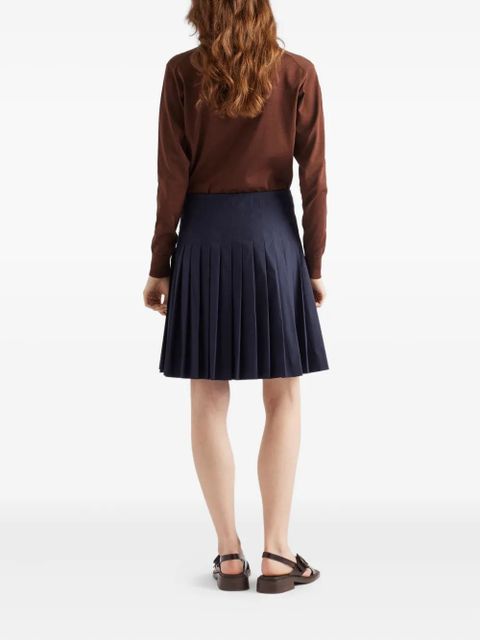 Prada polo-neck ribbed-knit sweater - Brown