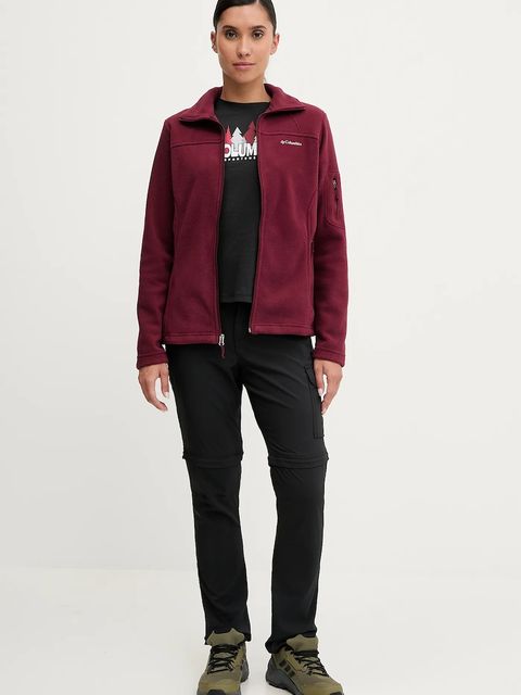 Columbia bluza sportowa Fast Trek II kolor bordowy gładka 1465351 - zdjęcie produktu nr 2