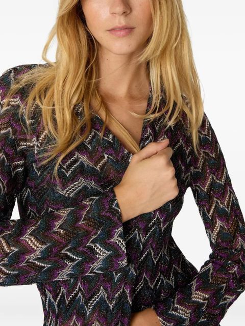Missoni chevron-pattern knitted cardigan - Black