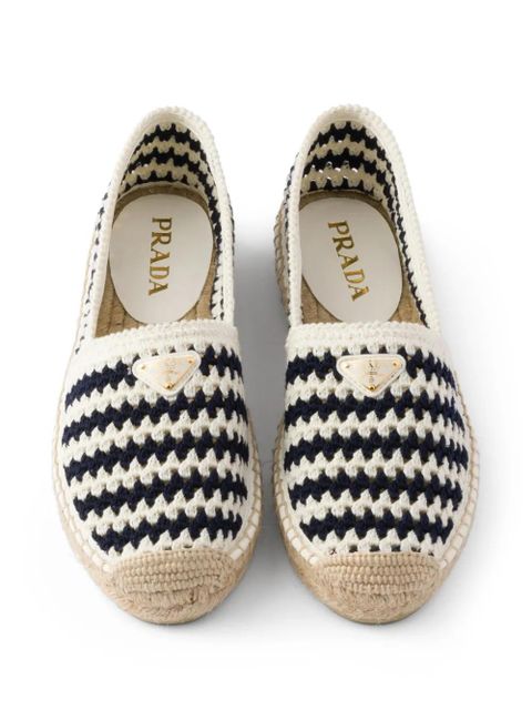 Prada crochet espadrilles - Blue