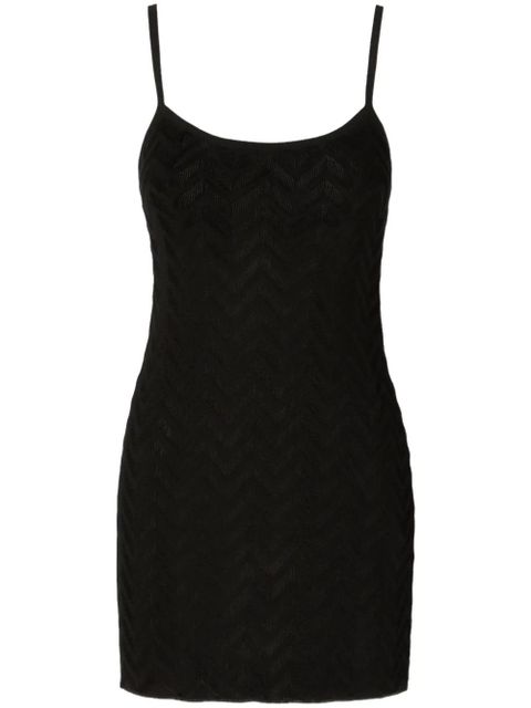 Missoni chevron-pattern mini dress - Black - zdjęcie produktu nr 1