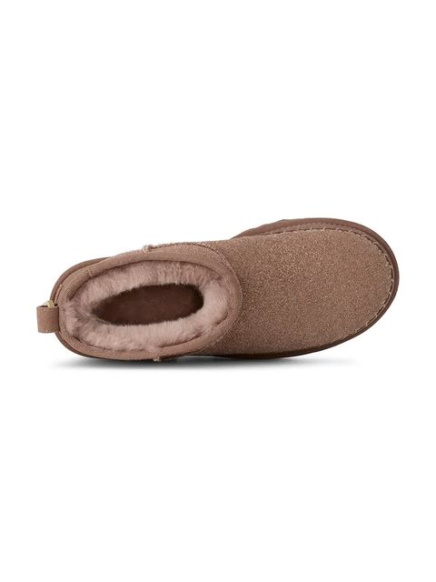 UGG śniegowce zamszowe Classic Ultra Mini Biarritz kolor brązowy 1171538.RYK