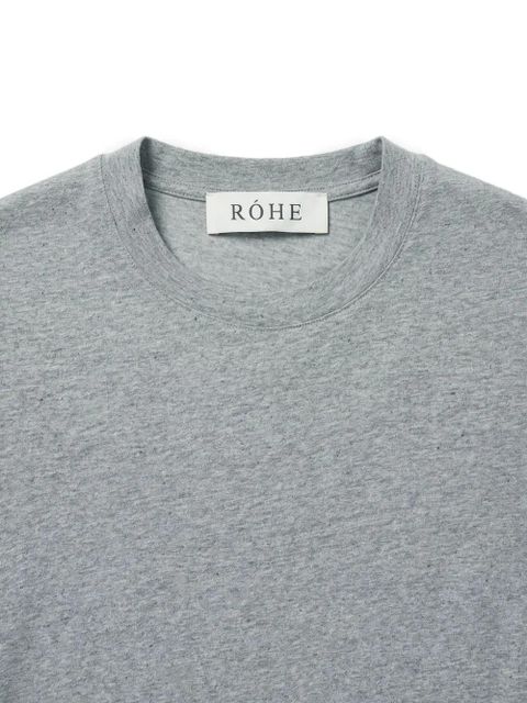 Róhe mélange-effect T-shirt - Grey