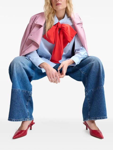 Essentiel Antwerp bow-detail shirt - Blue